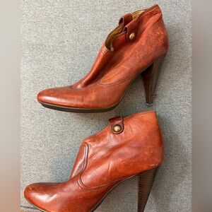 Coach Aliza Brown Elegant Brown Leather Ankle Boot bootie